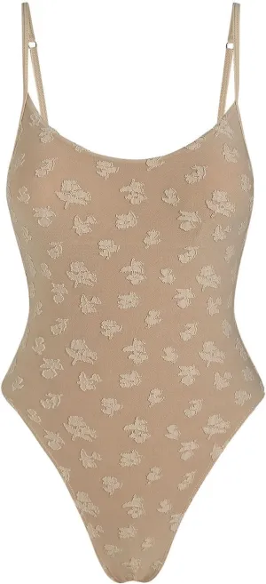 seamoly Lurex Tied Back Plunging Neck One-Piece Swimsuit