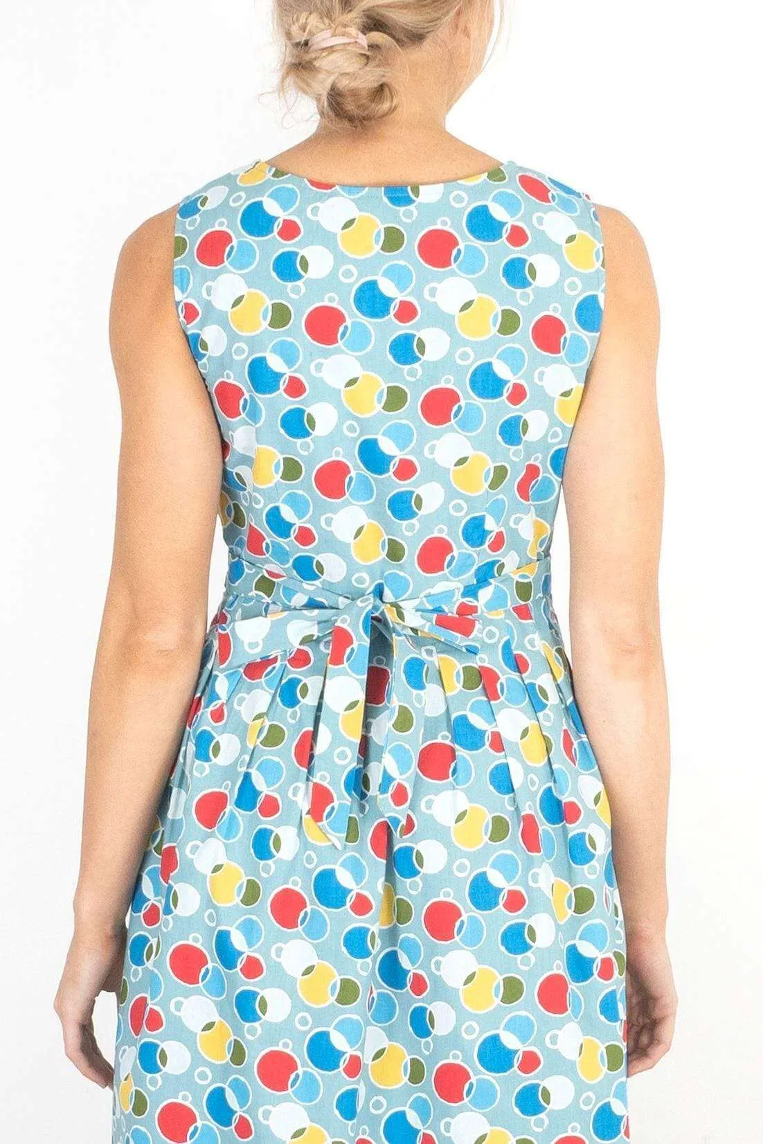Seasalt Seamstress Geometric Print Sleeveless Blue Short Dress