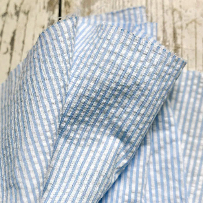 Seersucker Stripe Light Blue