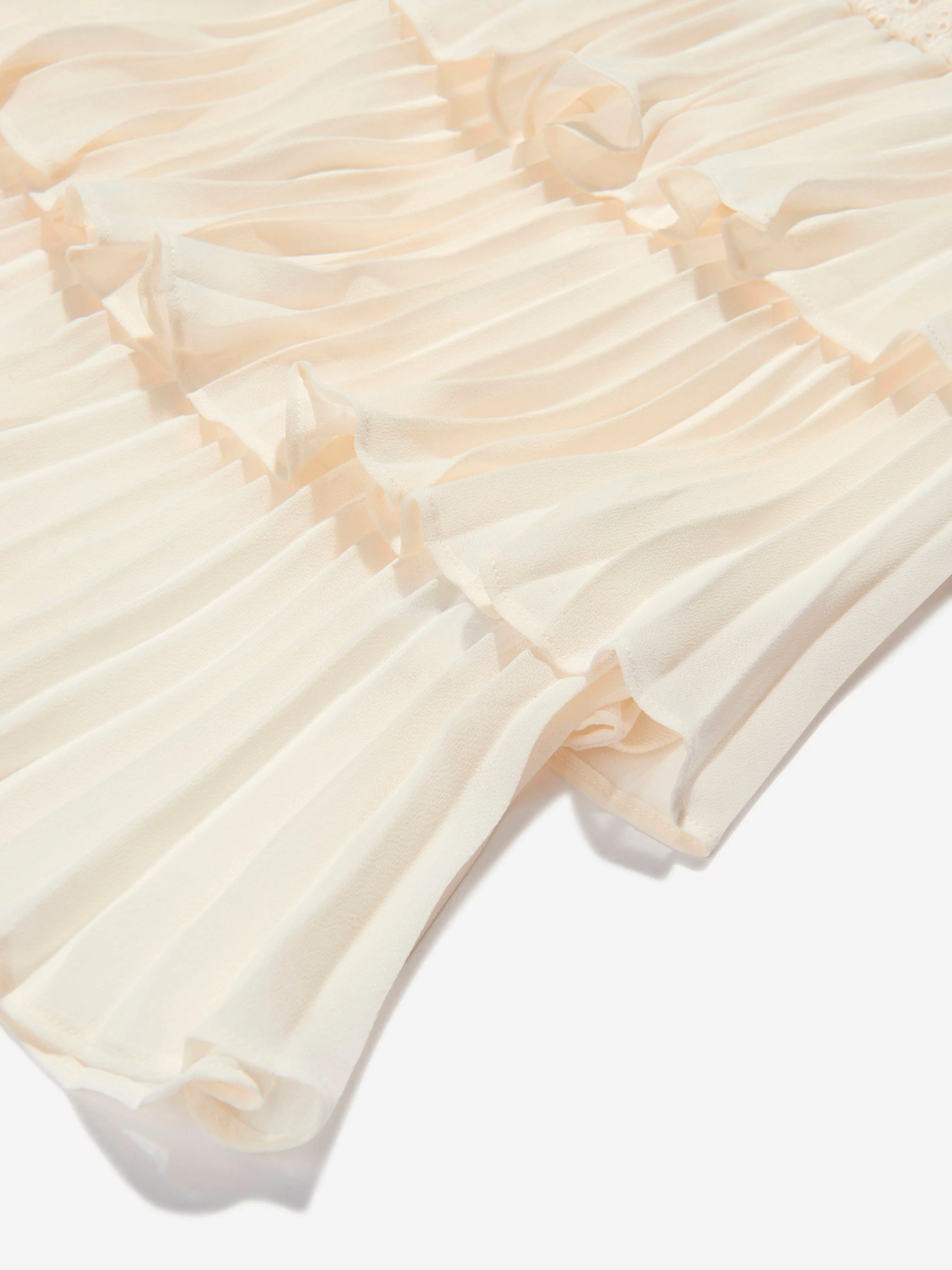 Self Portrait Girls Scallop Collar Chiffon Dress