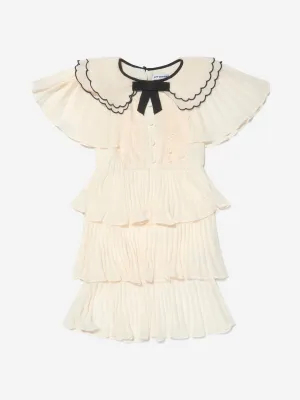 Self Portrait Girls Scallop Collar Chiffon Dress