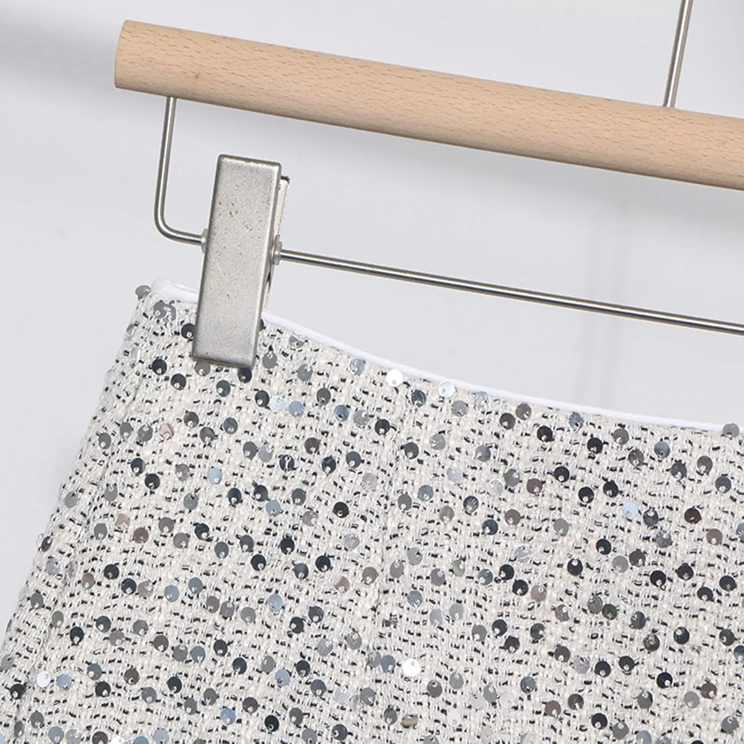 Sequin Skirt for Women Stretchy Bodycon Mini Skirts Sexy Sparkly Skirt Glitter Shiny Skirt Night Out Dance Party Dress