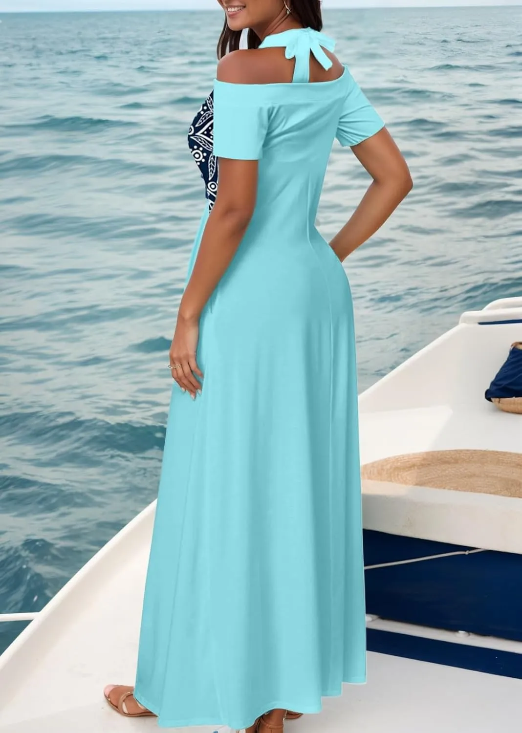 SheKiss 2025 Women's Casual Summer Floral Long Maxi Dresses Floor Length Sleeveless Plus Size Sundresses