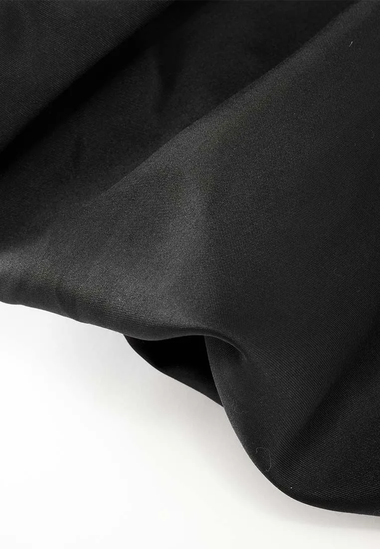 Silver And Black Bubble-hem Tweed Dress