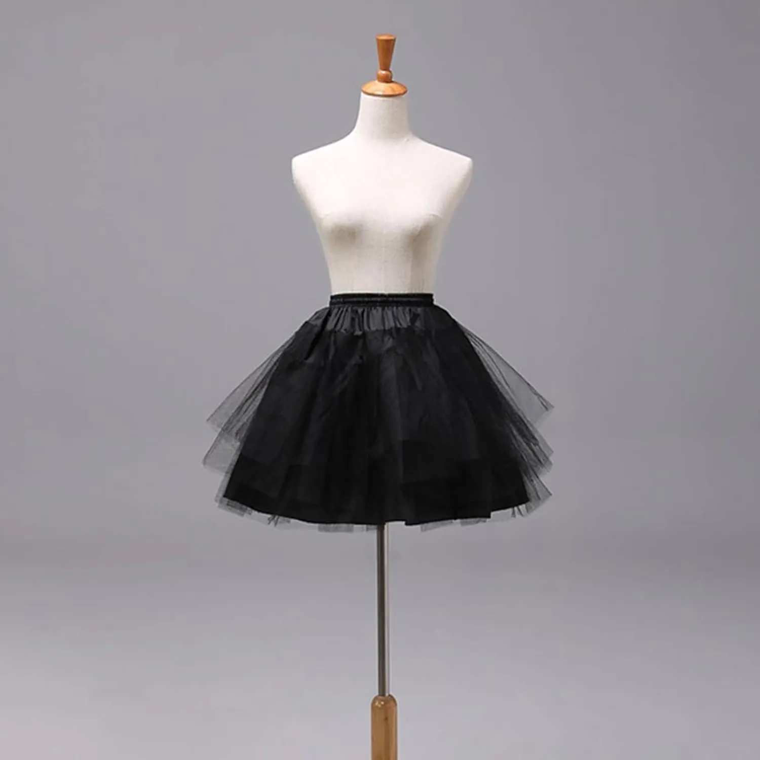 Skirt for Women Solid Pleated Drawstring High Waist Midi Petticoat A-line Elastic Waist Layered Mesh Dancing Skirt