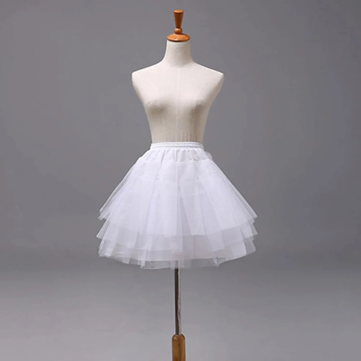 Skirt for Women Solid Pleated Drawstring High Waist Midi Petticoat A-line Elastic Waist Layered Mesh Dancing Skirt