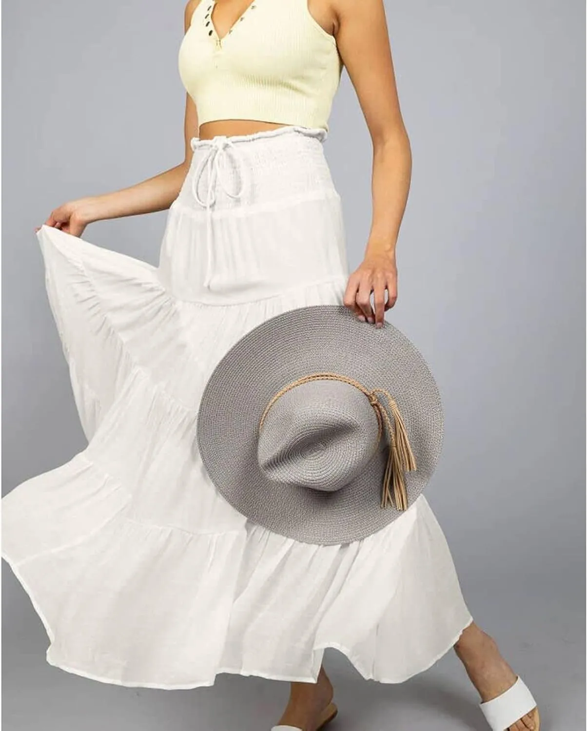 Skirts for Women Trendy High Waist Skirt Long Skirts Elegant Flowy A-line Flared Midi Skirt Maternity Pencil