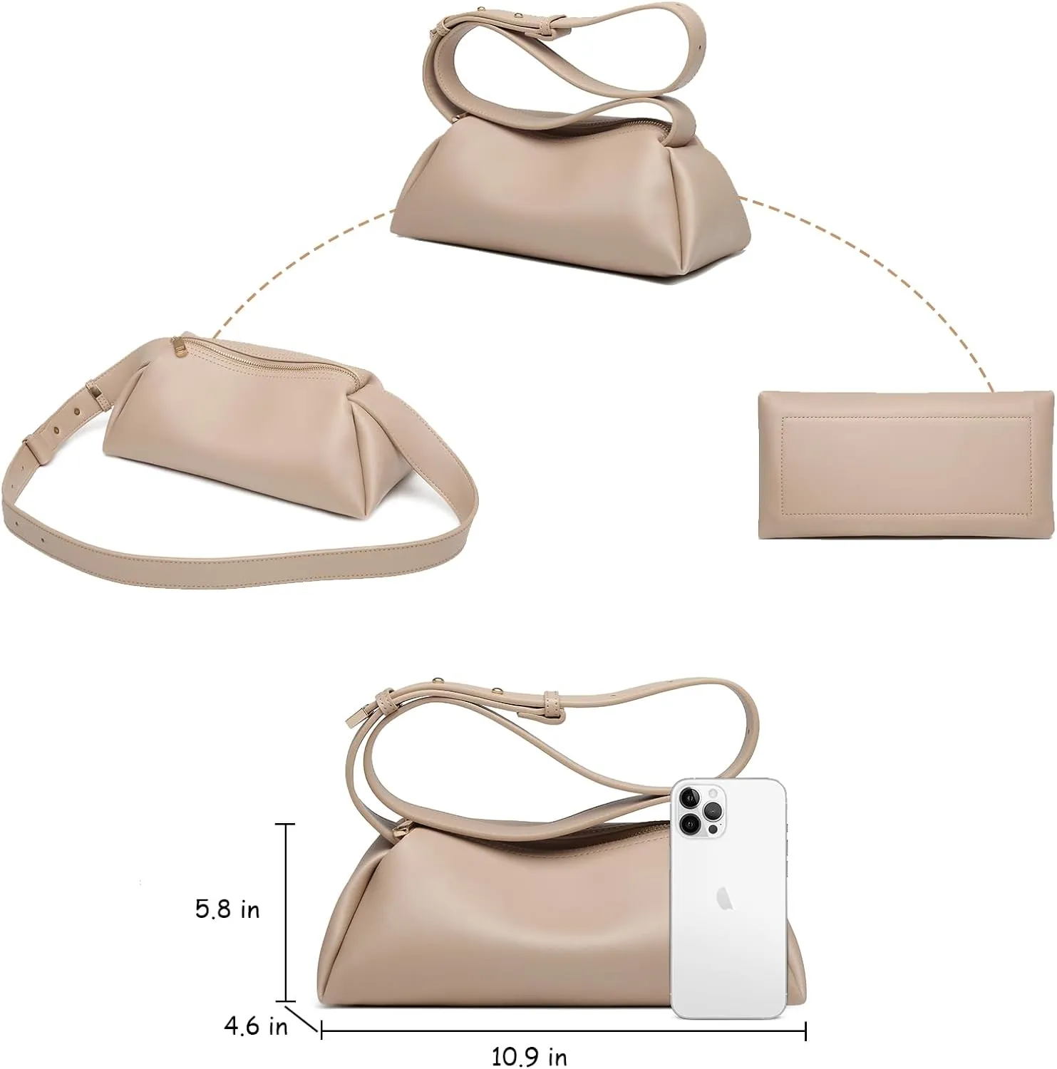 Small Shoulder Crossbosy Bag for Women, Soft Handbag Purse