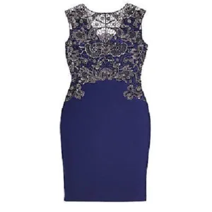 Sophisticated Lace-Top Bodycon Dress