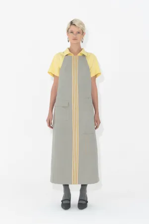 Speedy Apron Dress in Grey w/ Yellow