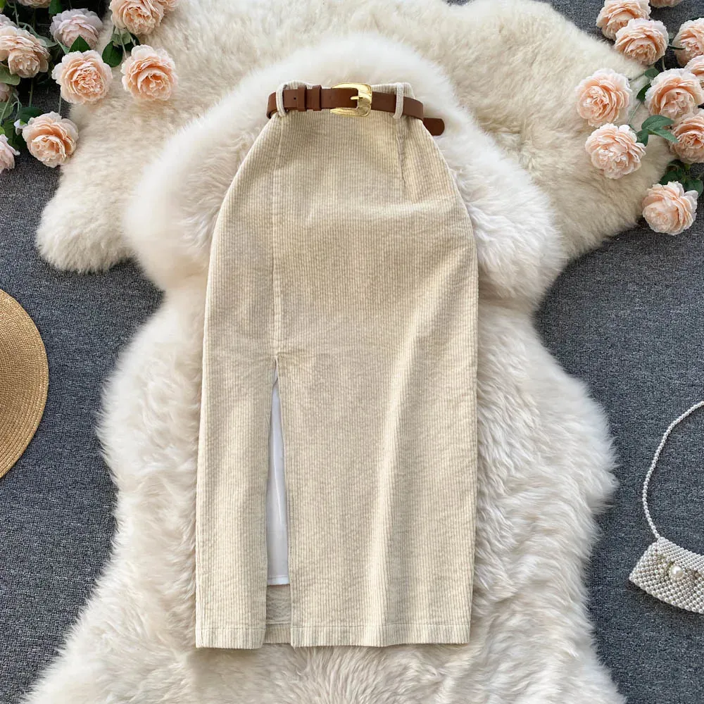 Split A-line Mid Skirt