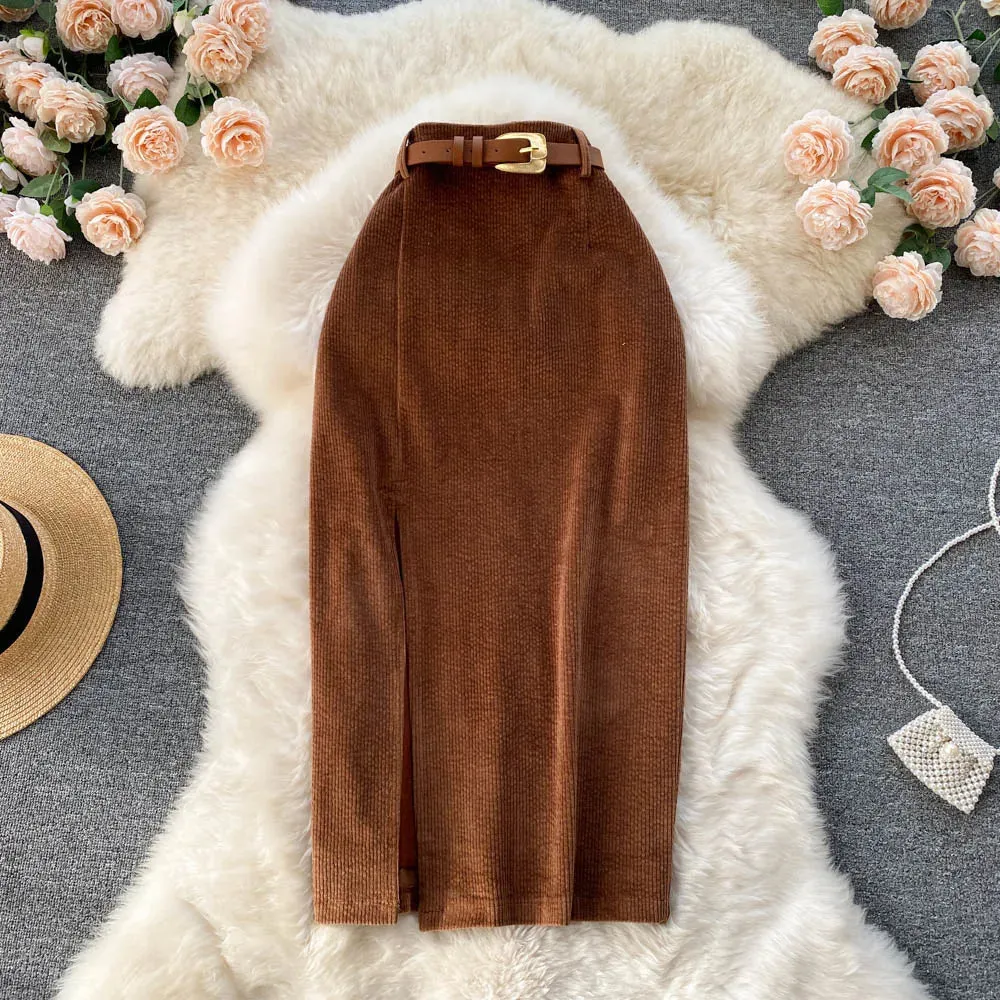 Split A-line Mid Skirt