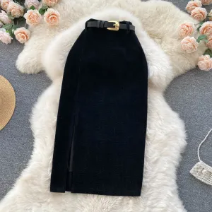 Split A-line Mid Skirt