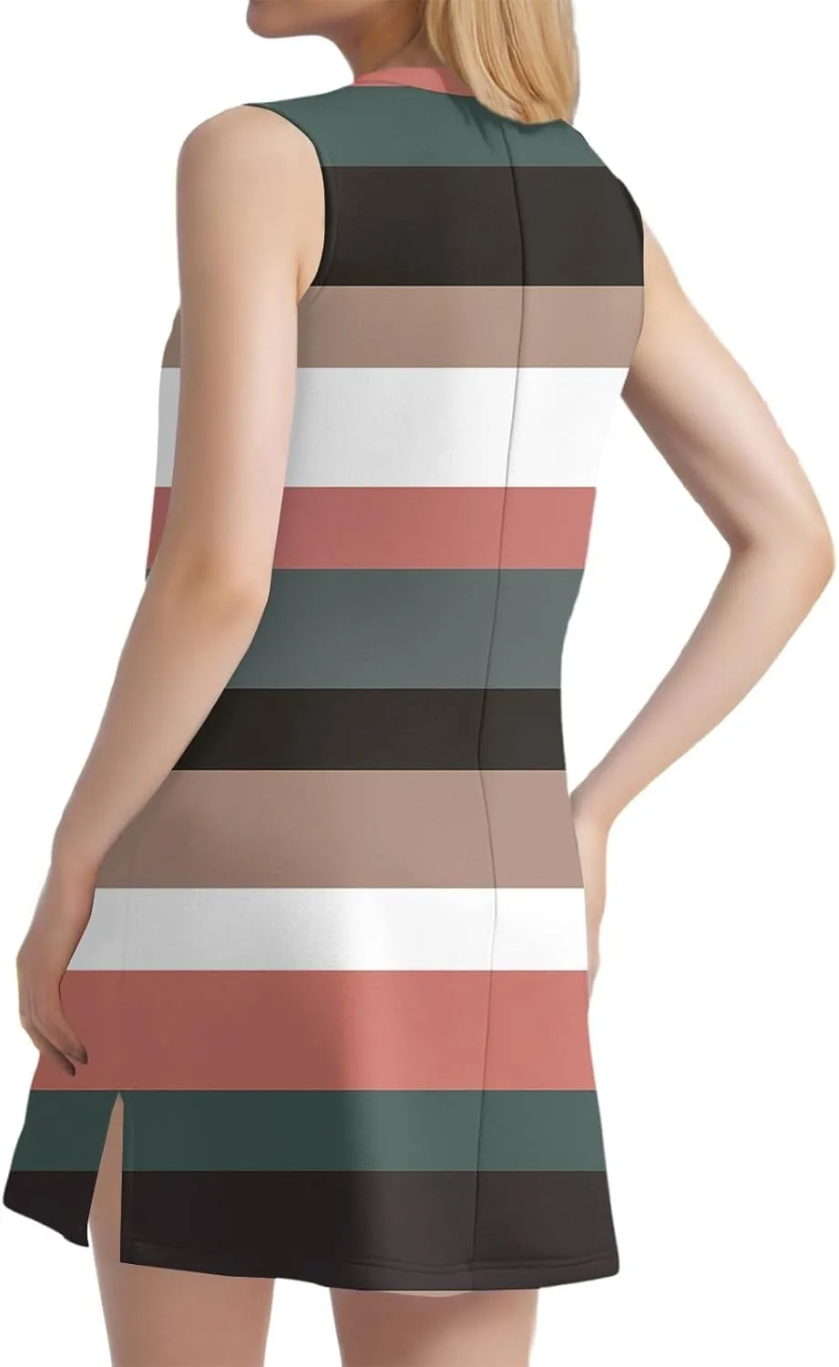 Summer Dresses for Women 2025 Casual Floral Sundresses Sleeveless T Shirt Dresses Beach Loose Tank Dress with Split