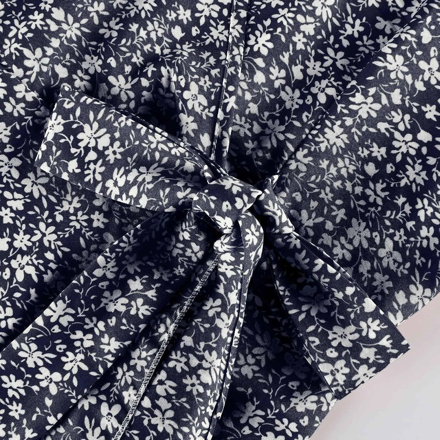 Summer Floral Dresses for Women 2025 Midi Wrap Dress Tie Waist Ruffle Hem V Neck Flutter Short Sleeve Beach Dresses