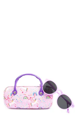 Sunglasses And Case Set Lilac