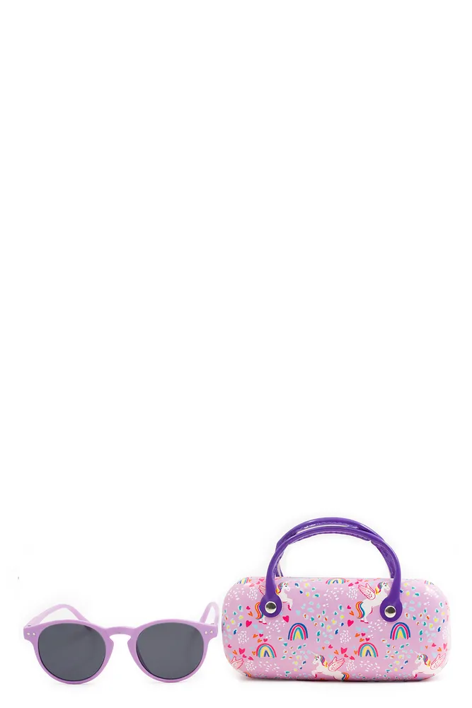 Sunglasses And Case Set Lilac