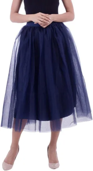 Tiered Tulle Midi Skirt for Women Women Plus Size Mesh Tulle Skirt Pleated Skirt Mesh Bubble Black Tutu Dress