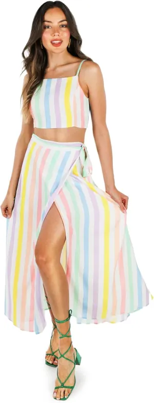 Tipsy Elves Maxi Dresses for Women - Sleeveless 2-Piece Casual Long Summer Dresses - Cute Colorful Floral Sundress Beach