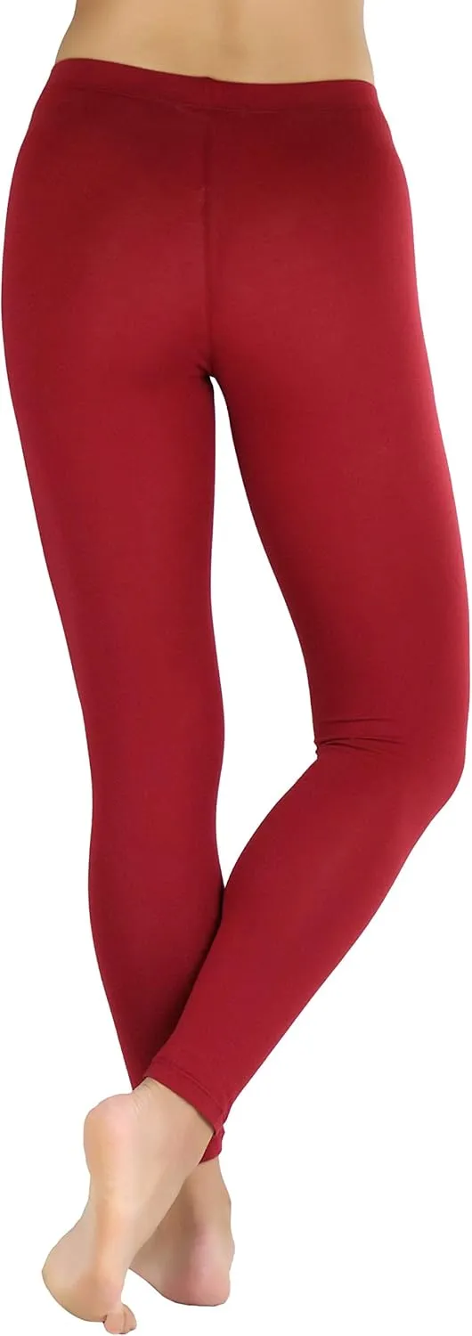 ToBeInStyle Women's Premium Soft Essential Full Length Cotton Leggings