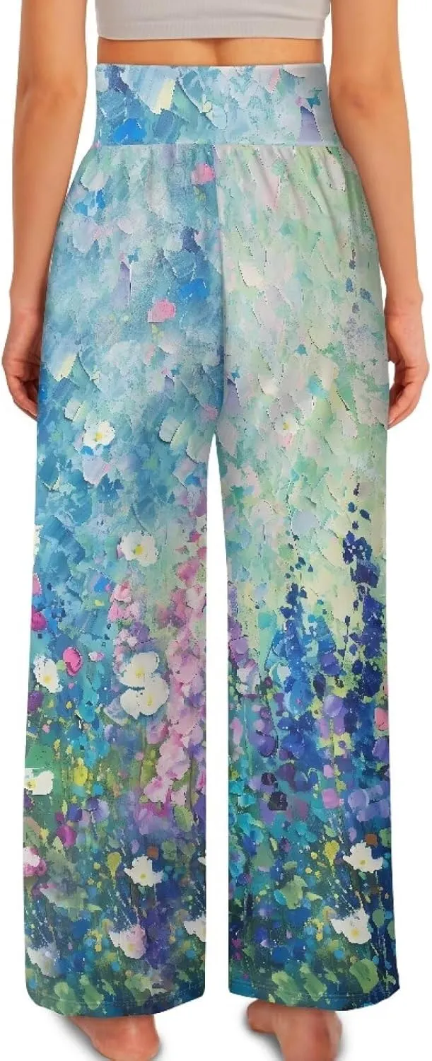 TODIYADDU Wide Leg Palazzo Lounge Pants for Women Trendy Sweatpants for Yoga Workout Travel Casual Loose Bottoms with Pockets
