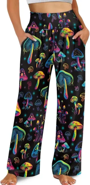 TODIYADDU Wide Leg Palazzo Lounge Pants for Women Trendy Sweatpants for Yoga Workout Travel Casual Loose Bottoms with Pockets