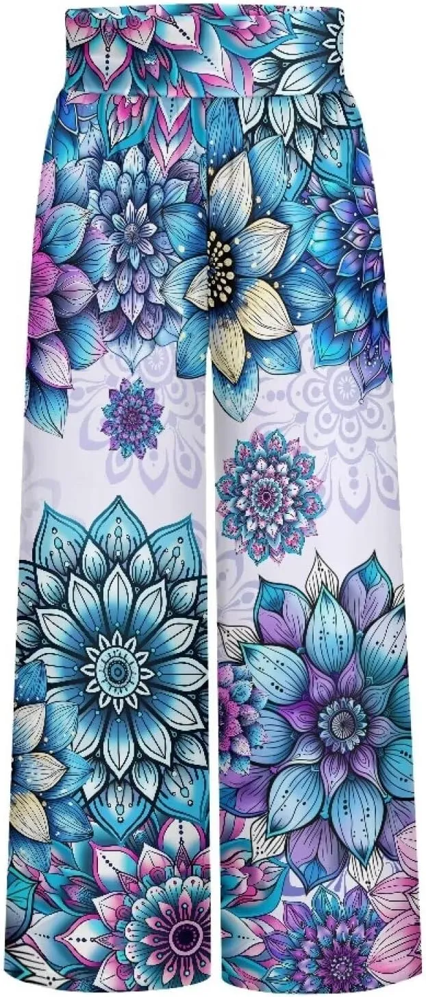 TODIYADDU Wide Leg Palazzo Lounge Pants for Women Trendy Sweatpants for Yoga Workout Travel Casual Loose Bottoms with Pockets