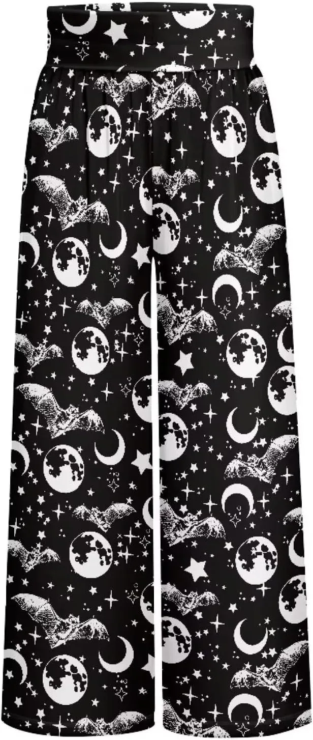 TODIYADDU Wide Leg Pants for Women Palazzo Lounge Pants Comfy Yoga Pants with Pockets High Waisted Sweatpant Causal Trousers