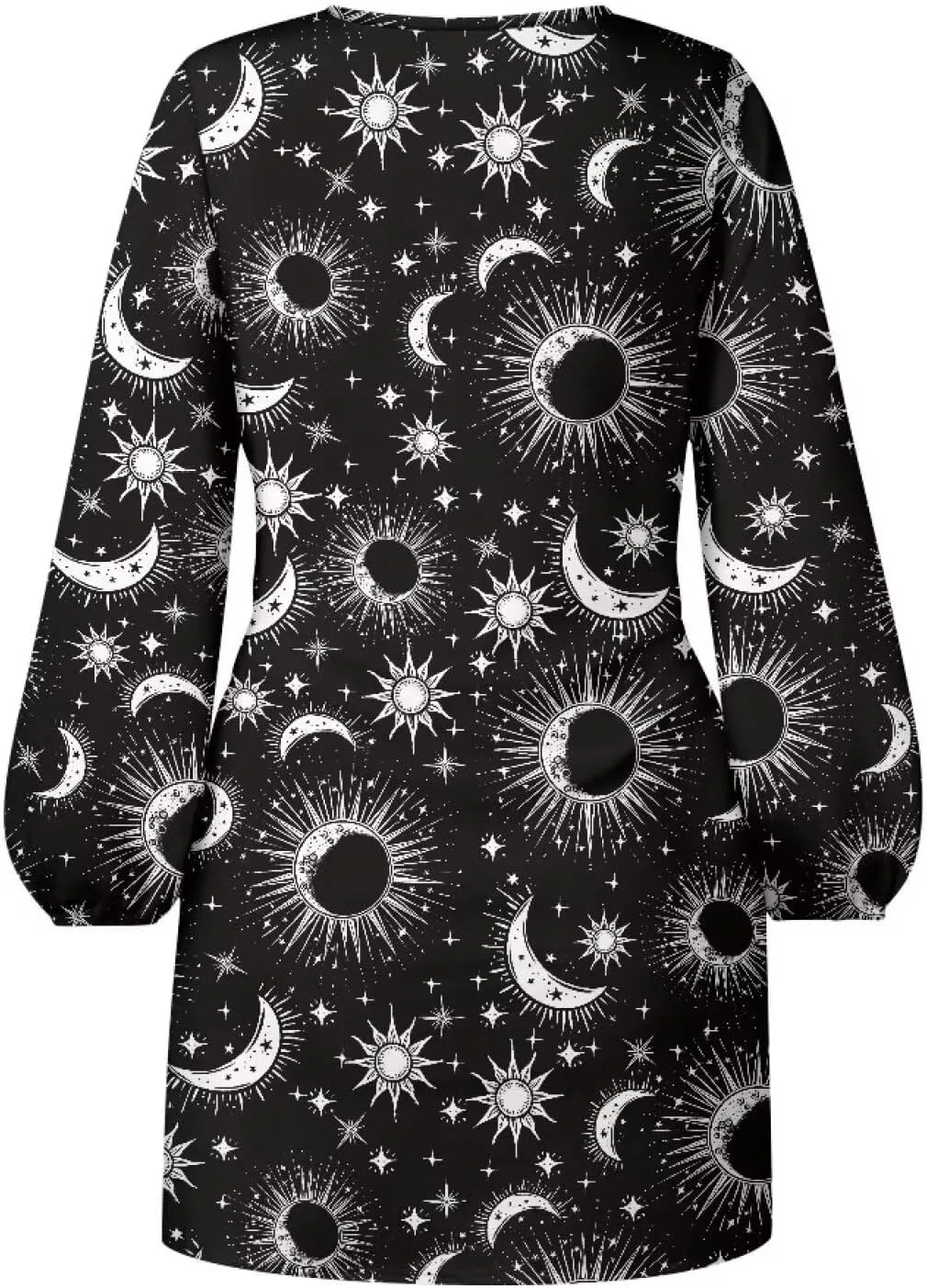 TODIYADDU Womens Casual Long Sleeve Tie Dress Trendy Midi Dress with Belt Elegant Tie Knot Mini Short Swing Skater Dresses