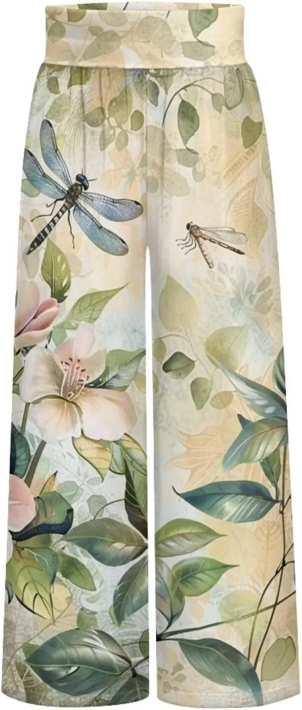 TODIYADDU Womens Wide Leg Pants Novelty Yoga Pants with Pockets High Waist Lounge Sweatpants for Workout Trendy Pajama Pants