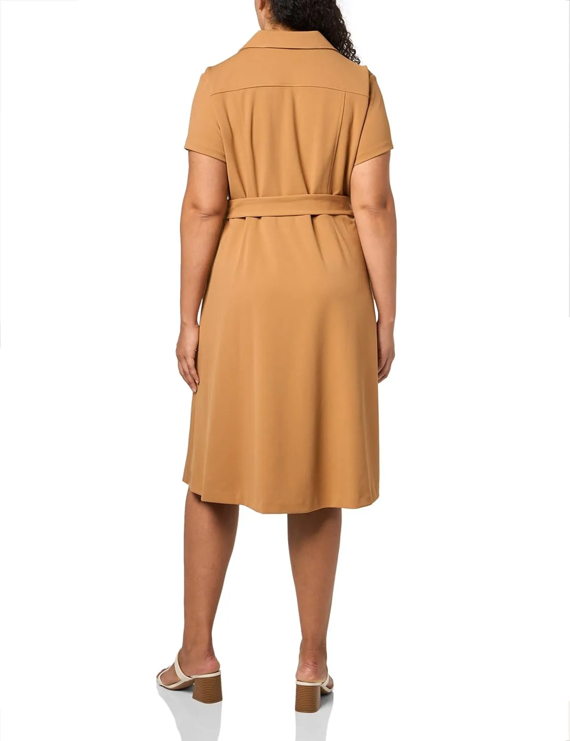 Tommy Hilfiger Women's Scuba Midi Tie Waist Dress