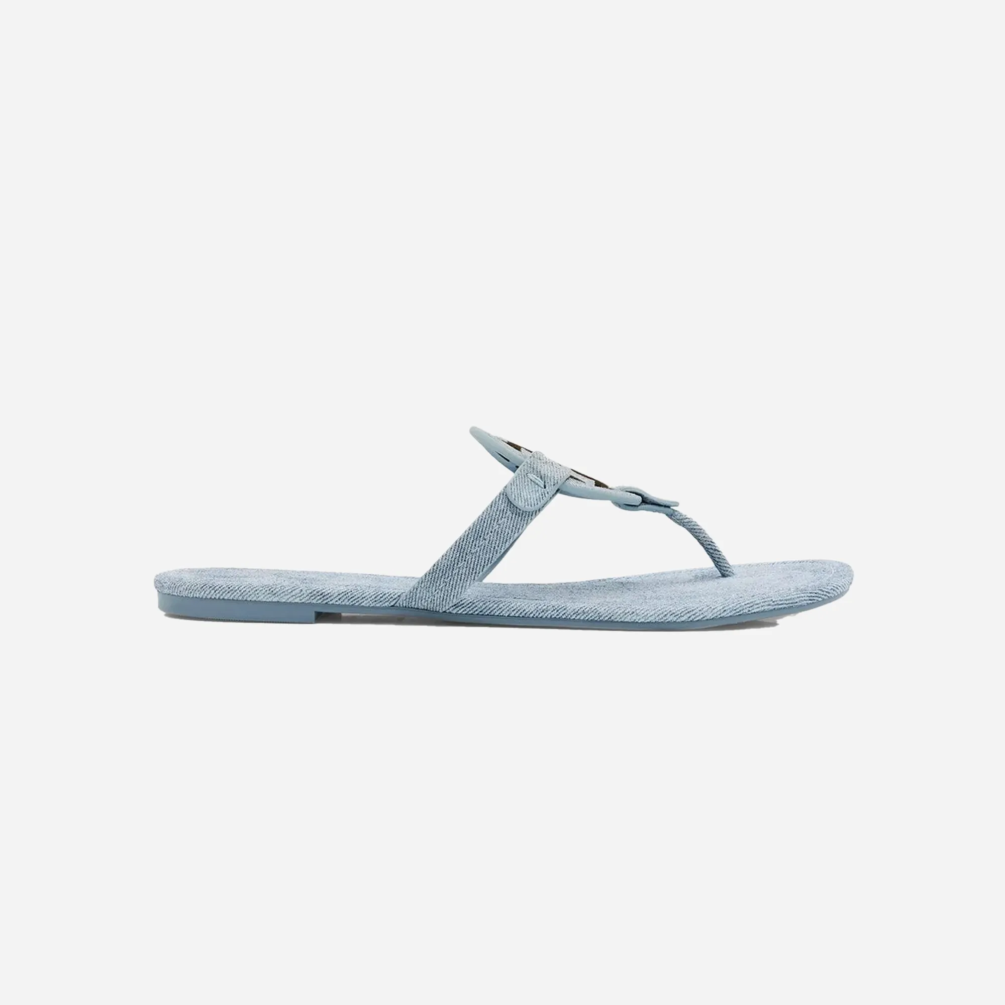 Tory Burch Miller Printed Suede Sandal Blue Cloud