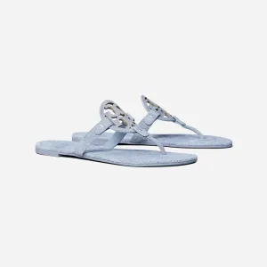Tory Burch Miller Printed Suede Sandal Blue Cloud