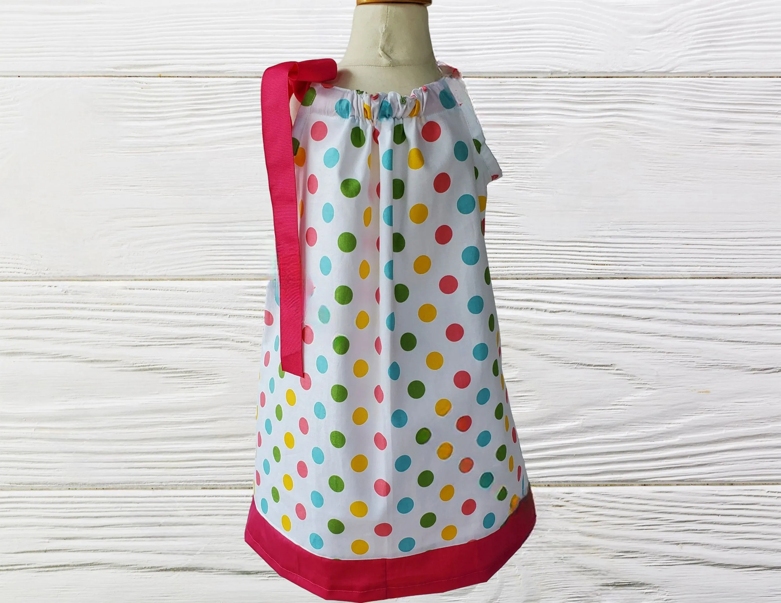 Troll Pillowcase Girls dress, Girls Poppy Pillowcase Dress, Birthday Girls Dress, Pillowcase Girls Dress