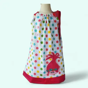 Troll Pillowcase Girls dress, Girls Poppy Pillowcase Dress, Birthday Girls Dress, Pillowcase Girls Dress