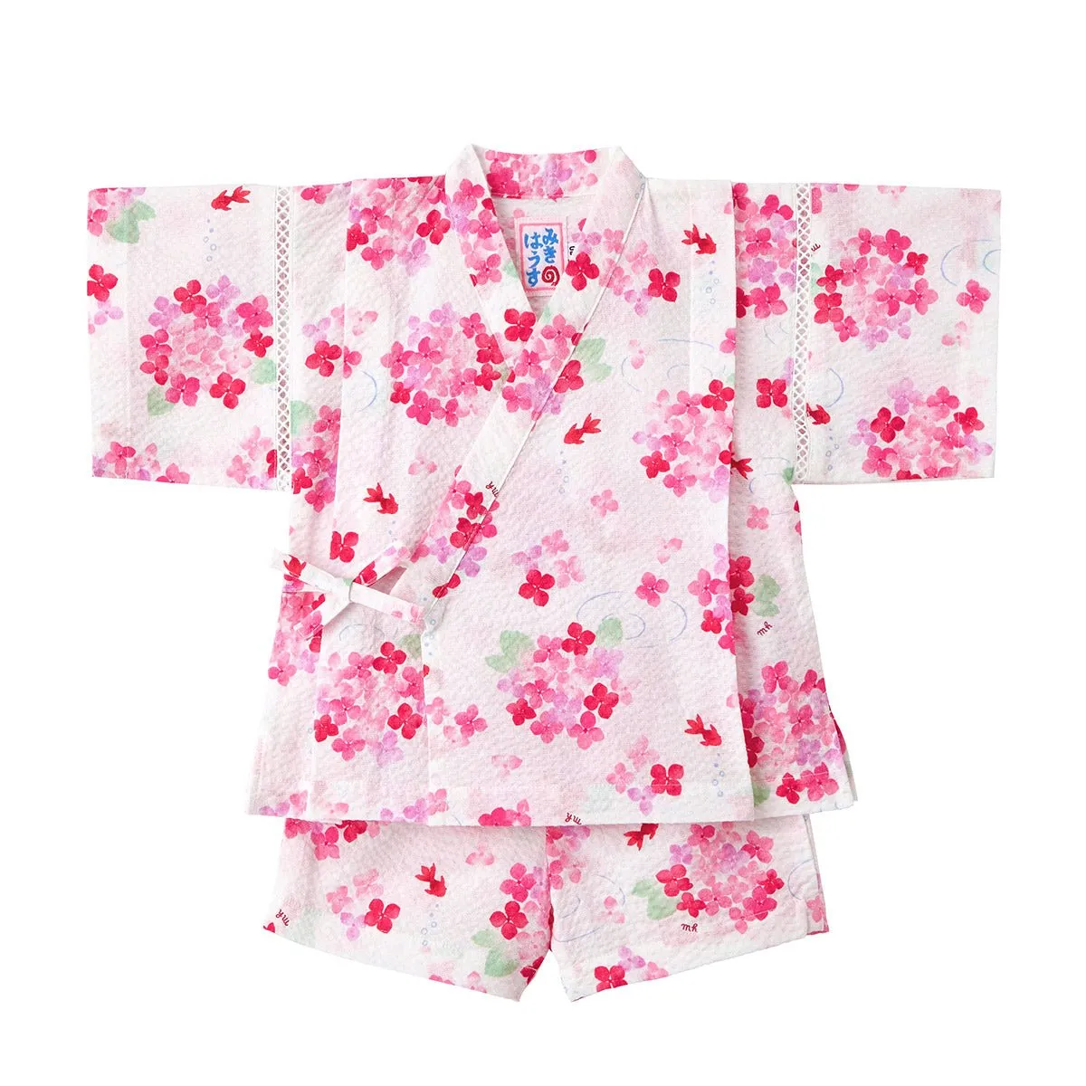 Two-Piece Floral Ripple Kimono Jinbei