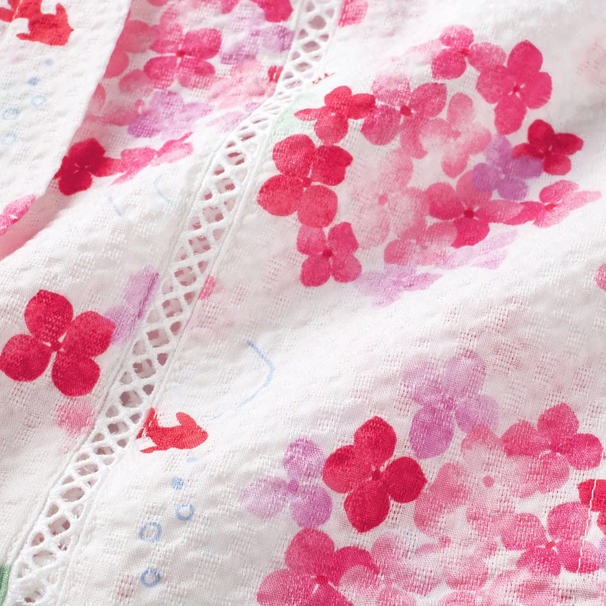 Two-Piece Floral Ripple Kimono Jinbei