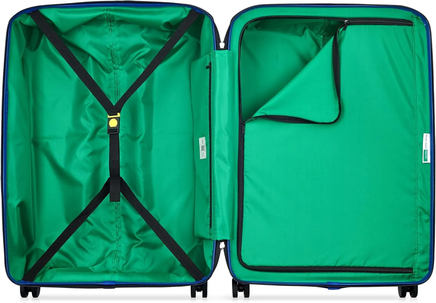 United Colors of Benetton United Hardside Luggage with Spinner Wheels, Black, Checked-Large 27 Inch