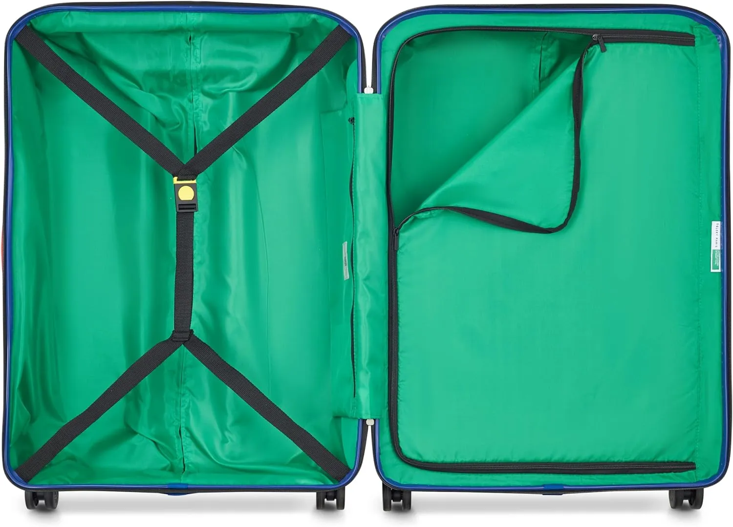 United Colors of Benetton United Hardside Luggage with Spinner Wheels, White, Checked-Large 27 Inch
