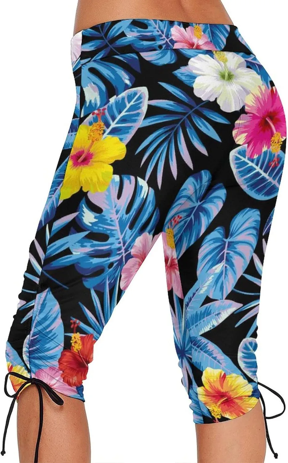 Urchics Womens Plus Size Rash Guard Capris High Waist Swimwear Bottoms Long Swim Shorts Tankini Bottom Swim Lengging