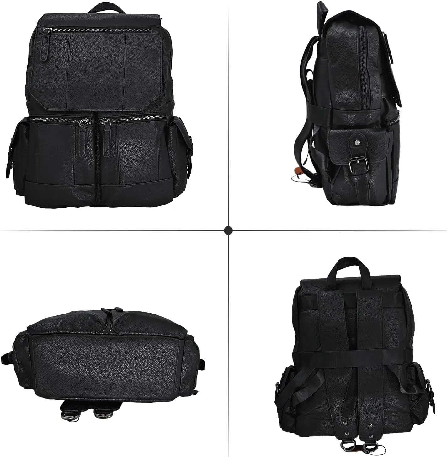 Vegan Leather Backpack, Laptop Bag, Portable Weekend Backpack Carry-On Travel Bag