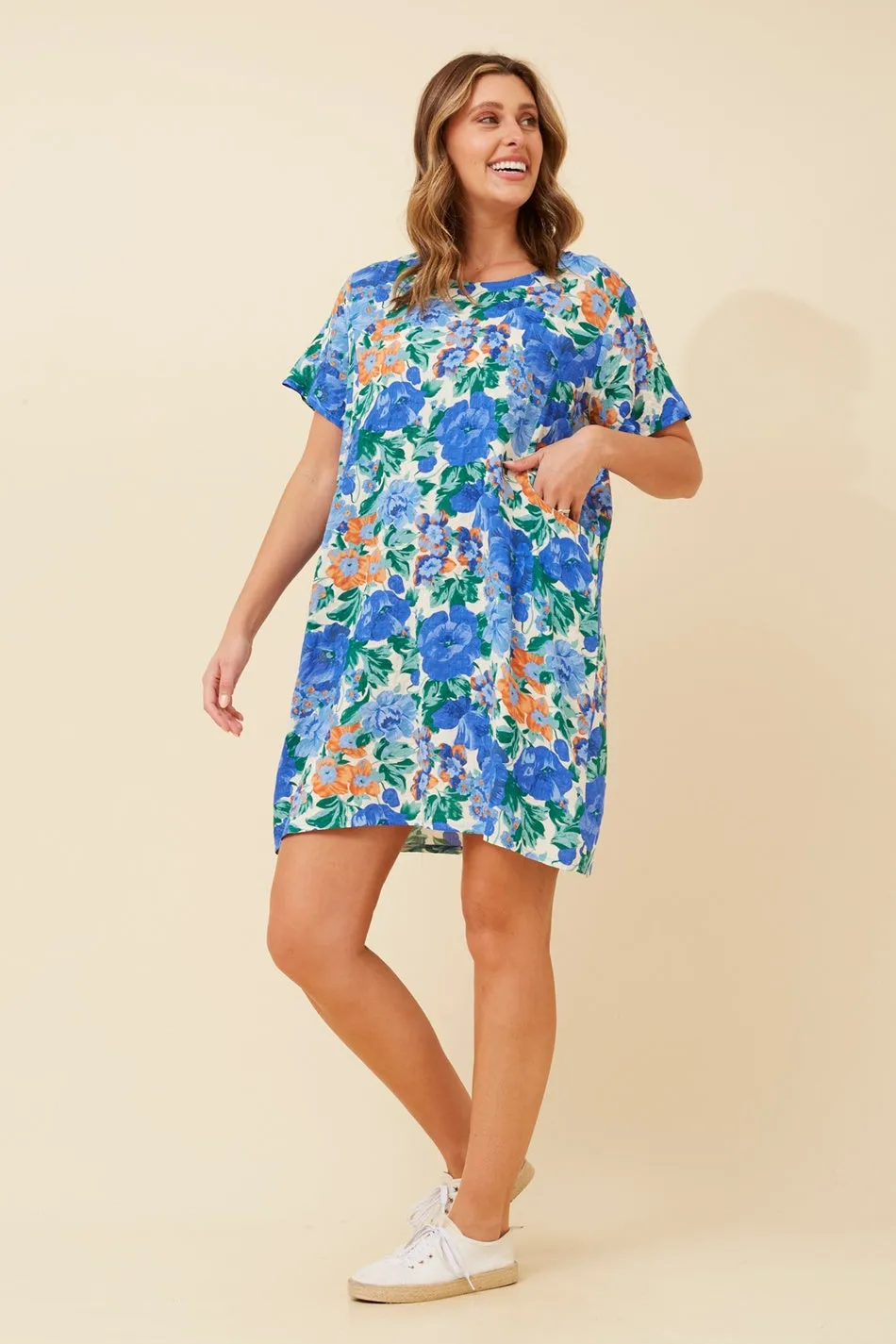 VINE FLORAL SHIFT DRESS