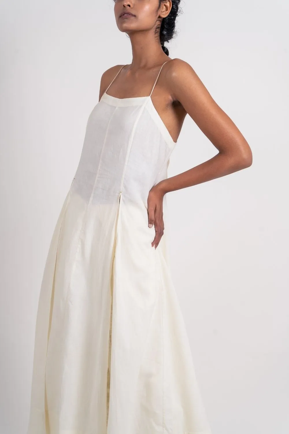 White Cotton Long Dress
