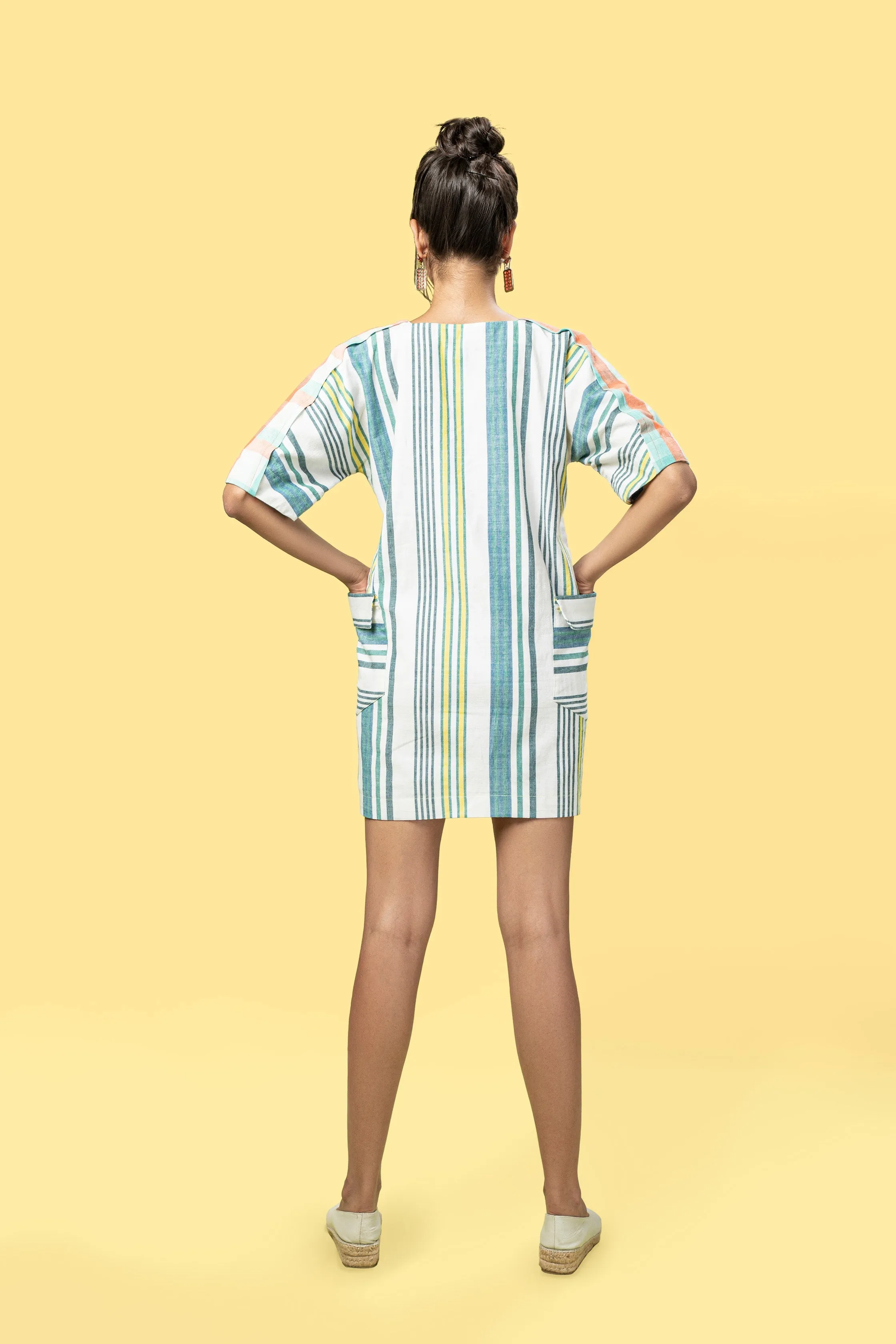 White Summer Pocket Dress