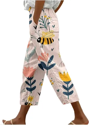 Women Capri Pants Comfy Elastic High Waist Capris Drawstring Wide Leg Trouser Casual 2025 Comfy Pant with Pockets