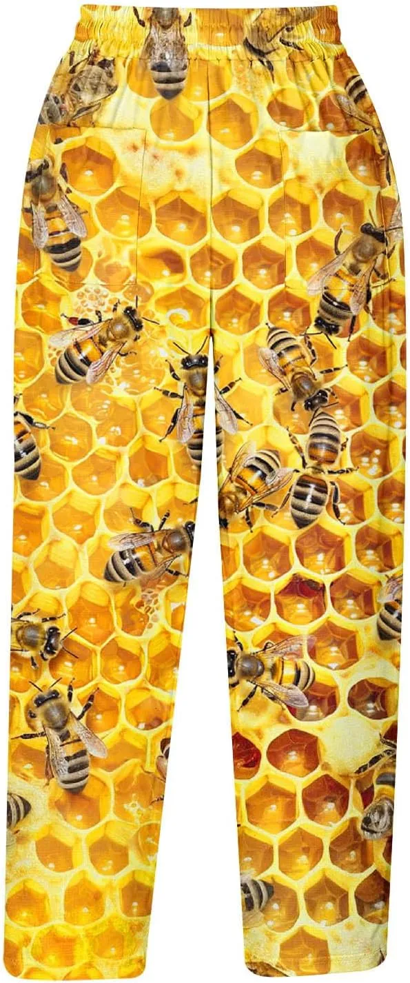 Women Capri Pants Comfy Elastic High Waist Capris Drawstring Wide Leg Trouser Casual 2025 Comfy Pant with Pockets