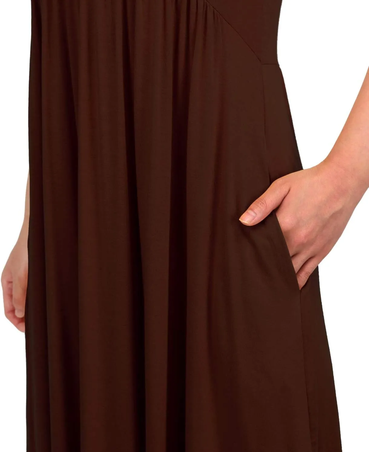 Women Casual Loose Comfy Flowy T-Shirt Dress with Pockets