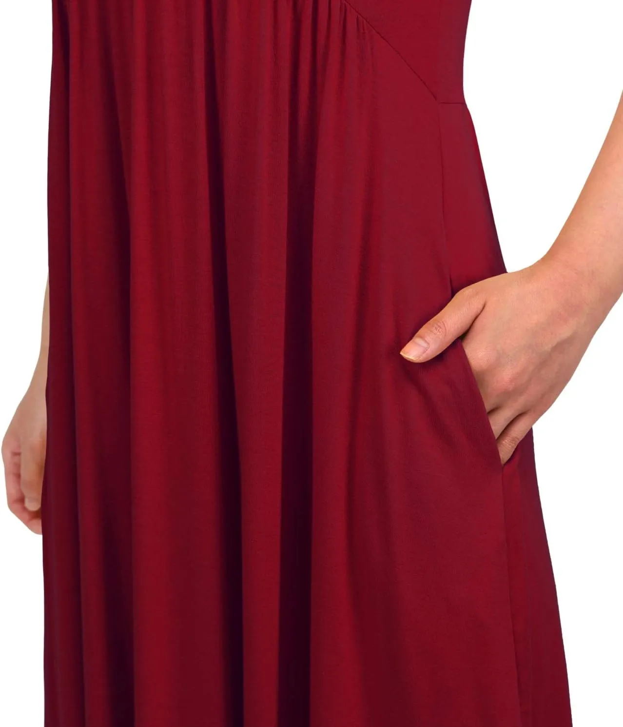 Women Casual Loose Comfy Flowy T-Shirt Dress with Pockets