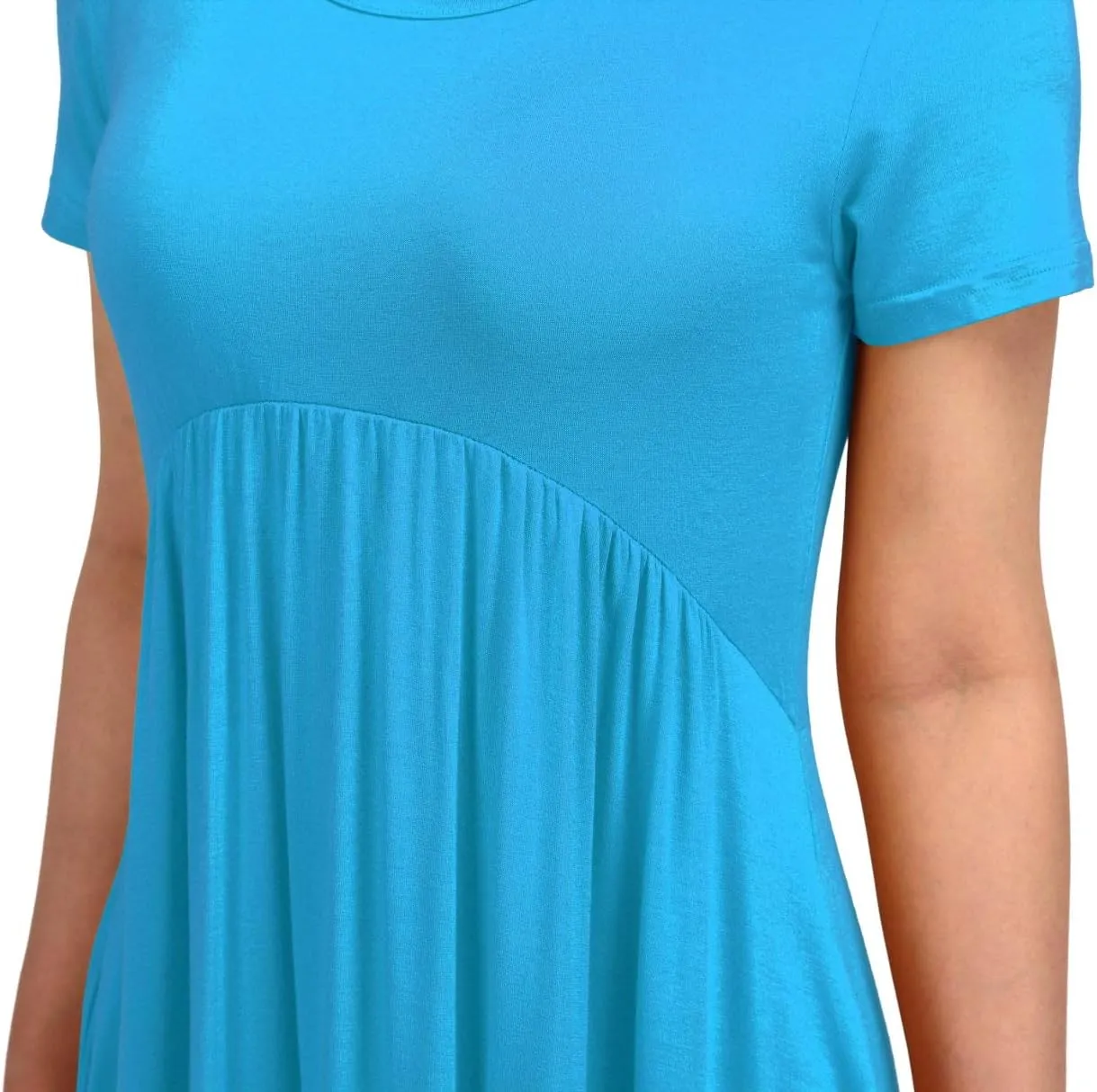 Women Casual Loose Comfy Flowy T-Shirt Dress with Pockets