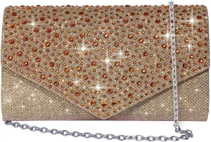 Women Evening Bag Clutch Rhinestone Envelope Party Handbag Bridal Prom Purse